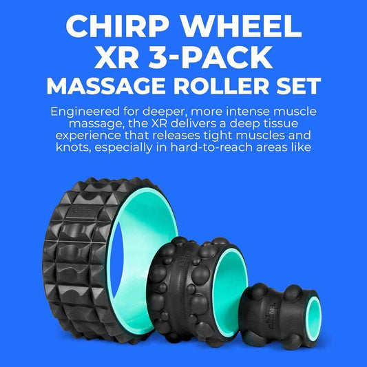 Wheel XR 3P Massage Roller Set - 10” Acupressure, 6” Knot-Kneading Thumb, 4” Neck & Headache Tension Relief, High Density Foam Massage Rollers for Back & Neck Pain, 500Lbs Capacity, Mint