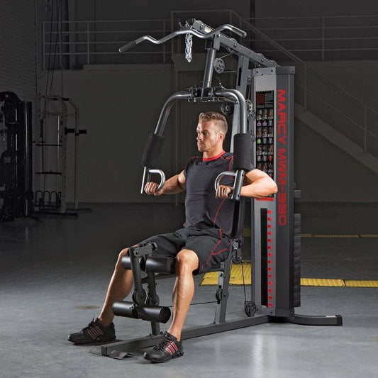 MWM-990 home gym machine with 150lb weight stack for full-body workout