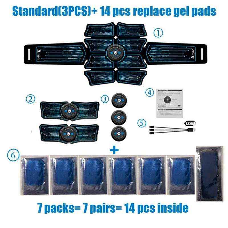 Eletroestimulador EMS Abdominal Muscle Stimulator Electric Massager Electrostimulation Hip Trainer Home Gym Fitness Equipment
