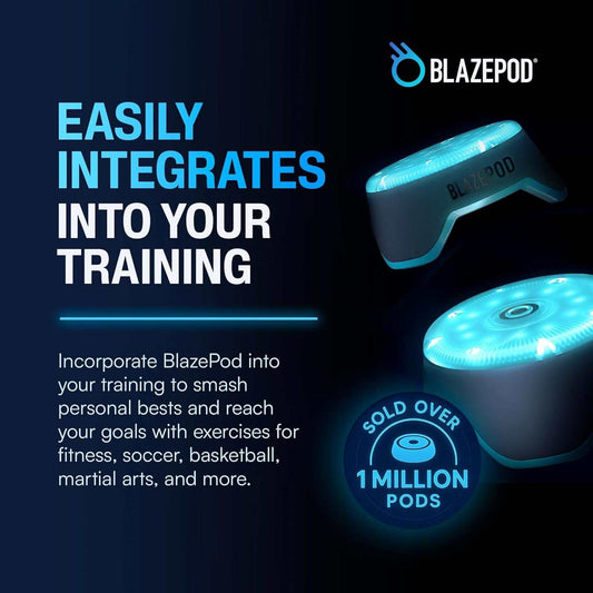 Reaction Training Smart Pods for Speed, Agility & Cognitive Drills - Starter Bundle - App Access Included (4 Pods + 4 X Pod Bases, Functional Adaptors, Suction Cups, Straps)