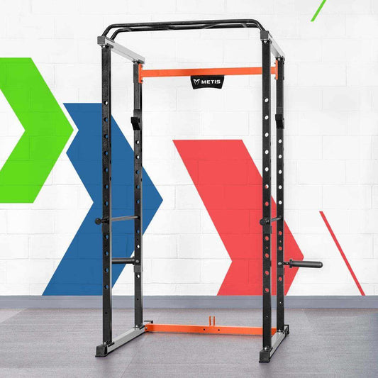 Vitelle Complete Home Gym commercial-grade setup with power cage, Olympic barbell, adjustable bench, and weight plates
