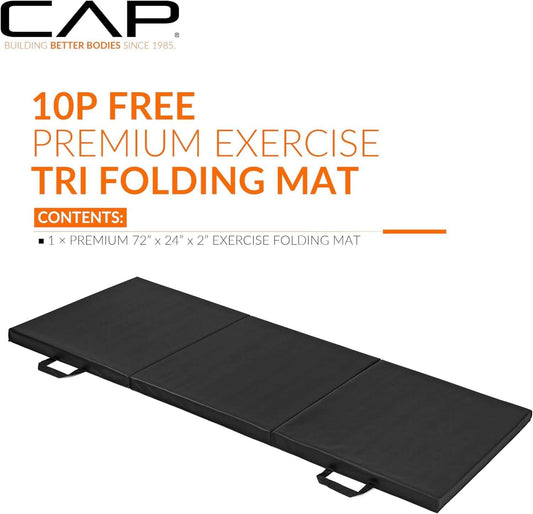 CAP Barbell All Purpose Folding anti Tear Exercise Training Aerobic Fitness Gym & Gymnastics Balance Mat | Multiple Colors