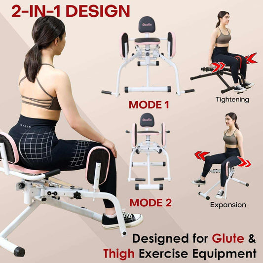 Hip Abductor Adductor Machine for Home Gym, Inner and Outer Thigh and Glute Workout System
