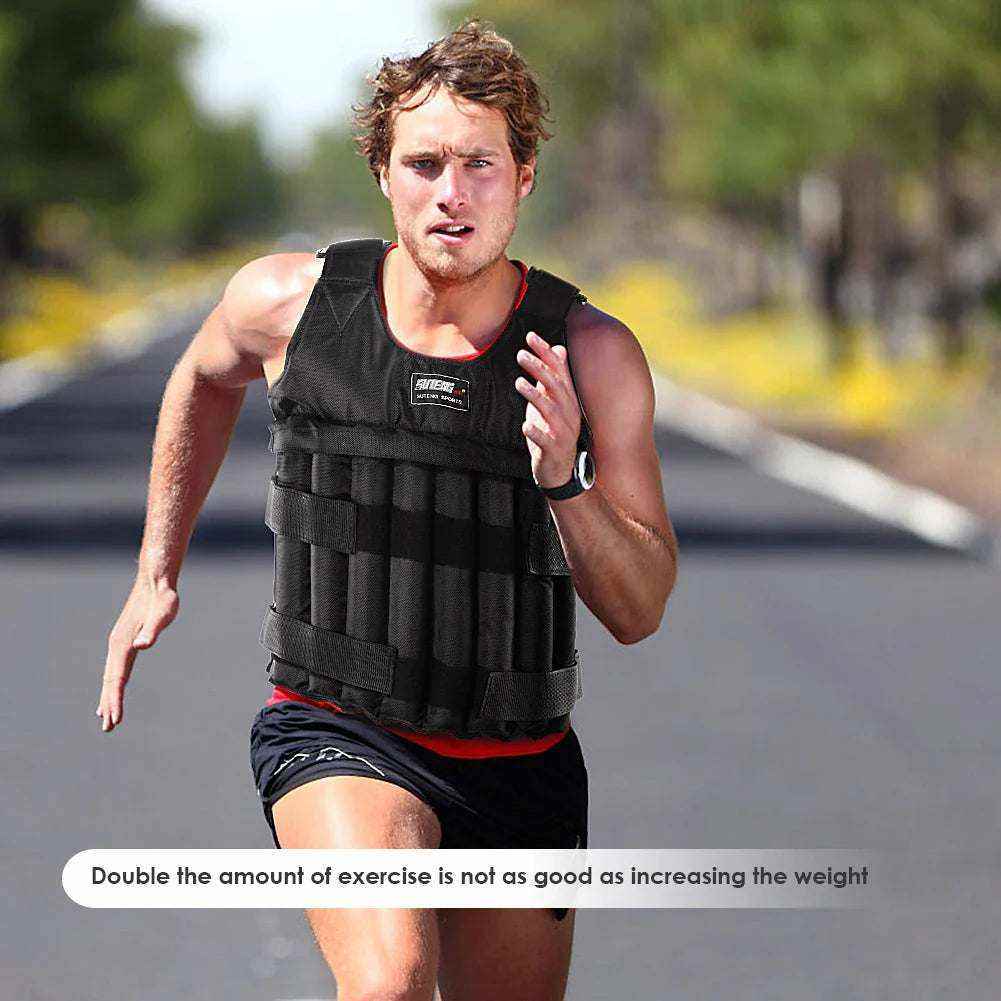 Adjustable Weighted Training Vest – Loadable 3–35kg Fitness Jacket for Running, Strength Training & HIIT Workouts