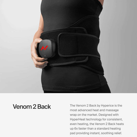 Venom 2 Back Wrap - Provides Advanced Heat and Vibration for Pain, Soreness and Inflammation
