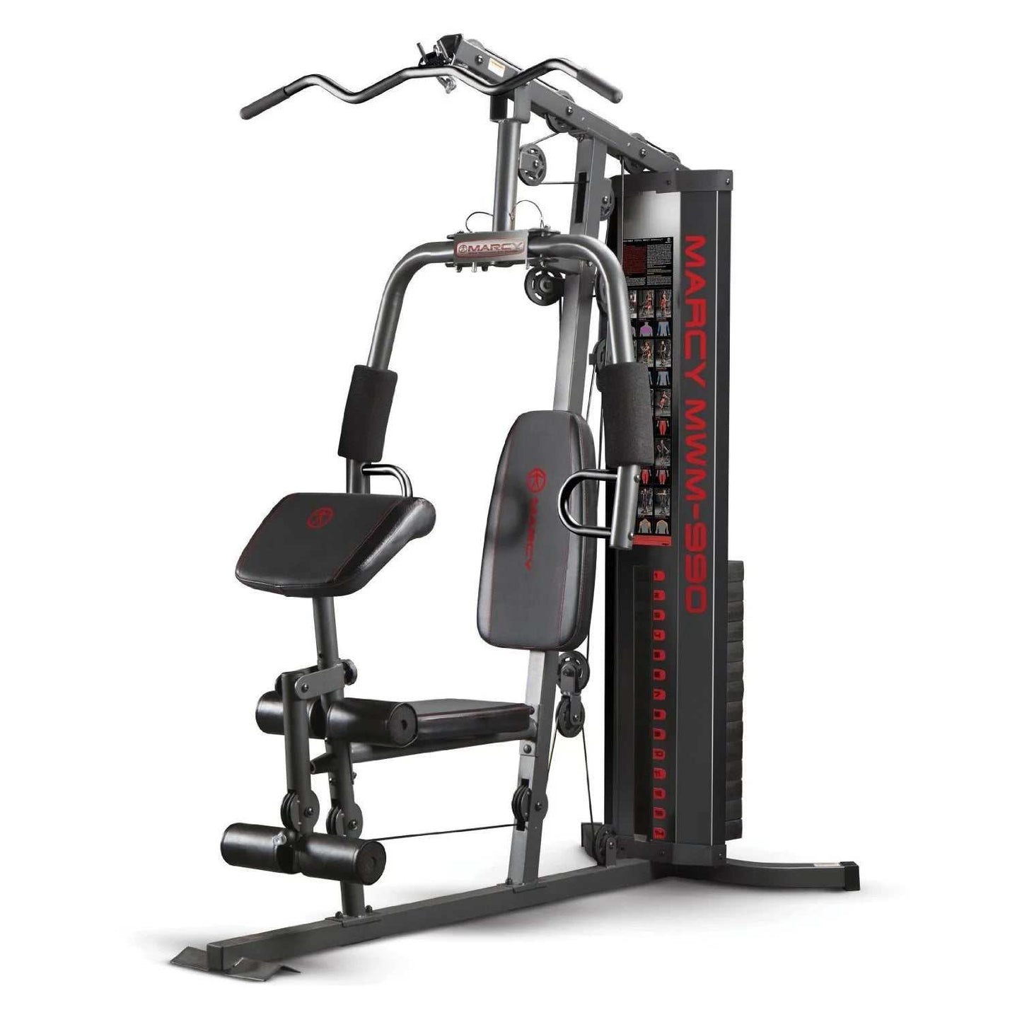 MWM-990 Home Gym with 150lb dual-function weight stack for full-body strength training