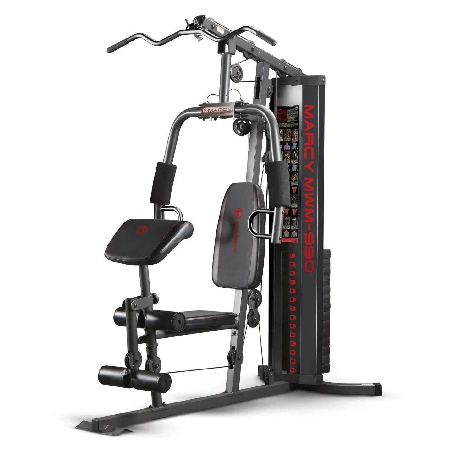 MWM-990 Home Gym with 150lb dual-function weight stack for full-body strength training