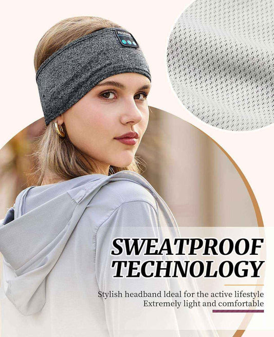 Sleep Headphones Wireless, Bluetooth Sports Headband Headphones with Ultra-Thin