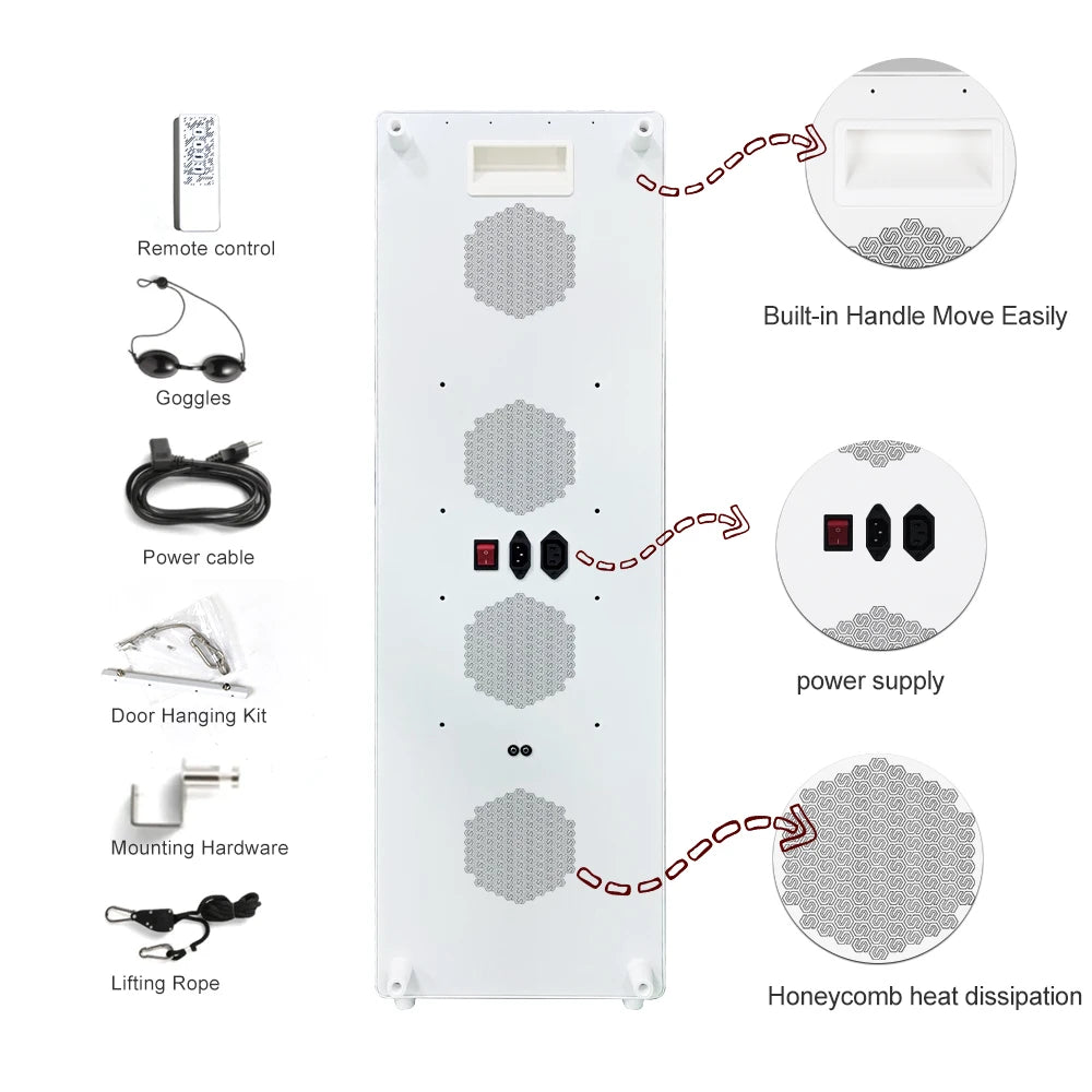 Portable Red Light Therapy Panel – 660nm + 850nm Infrared for Muscle Recovery & Pain Relief