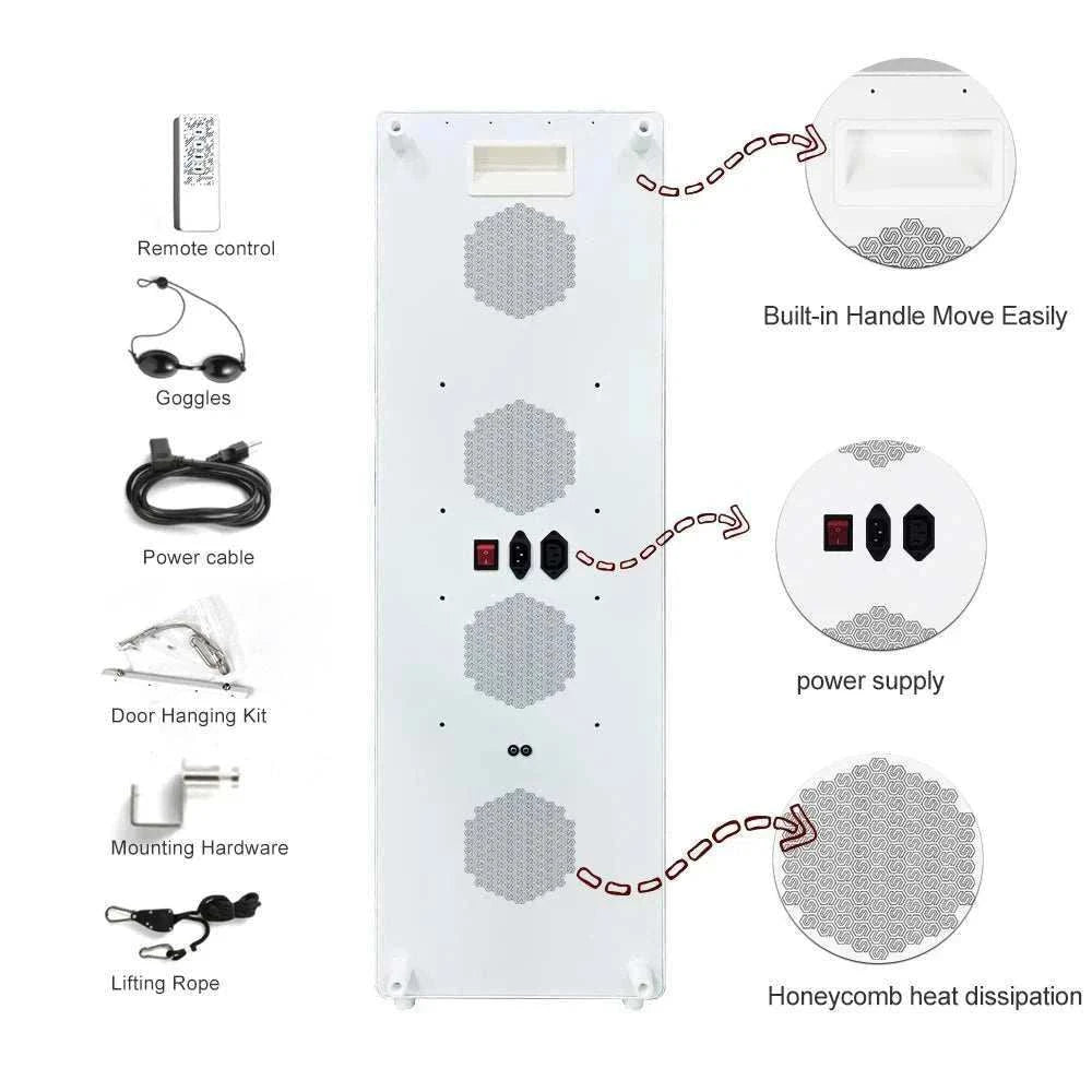 Portable Red Light Therapy Panel – 660nm + 850nm Infrared for Muscle Recovery & Pain Relief