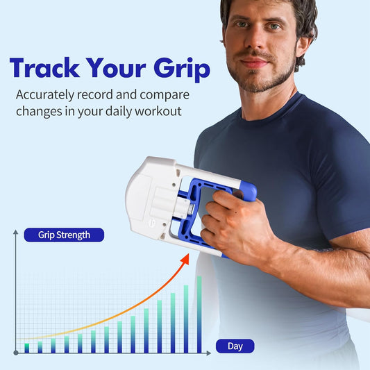 Grip Strength Tester 265Lb/120Kg, Digital Hand Dynamometer FDA Registered with Backlit LCD for Grip Strength Testing and Training