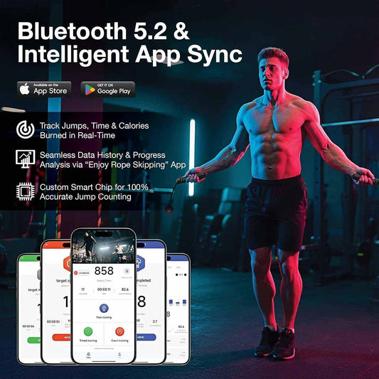 Vitelle Smart Cordless Gravity Jump Rope with Bluetooth tracking and ergonomic anti-slip grips