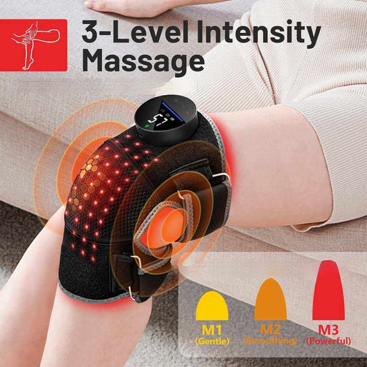 Red Light Therapy Knee & Shoulder Pad with heat and vibration for joint relief