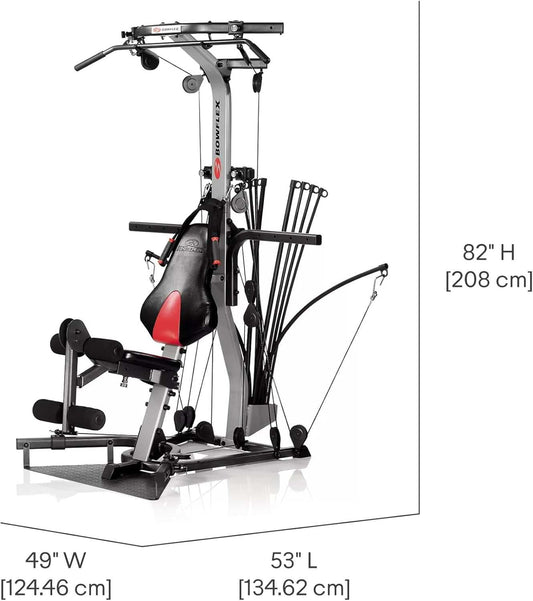 Bowflex Home Gym with 65+ exercises and 210 lb Power Rod resistance for full-body workout