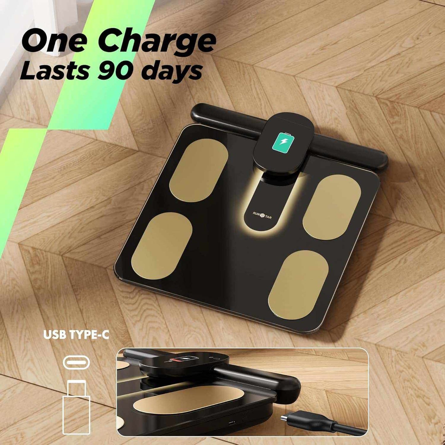 Smart Scale FSA&HSA Eligible, 8 Electrodes Digital Bathroom Scale for Body Weight and Fat, BMI, Muscle Mass 28 Body Composition Measurement, with Full-Color TFT LCD on Retractable Handle