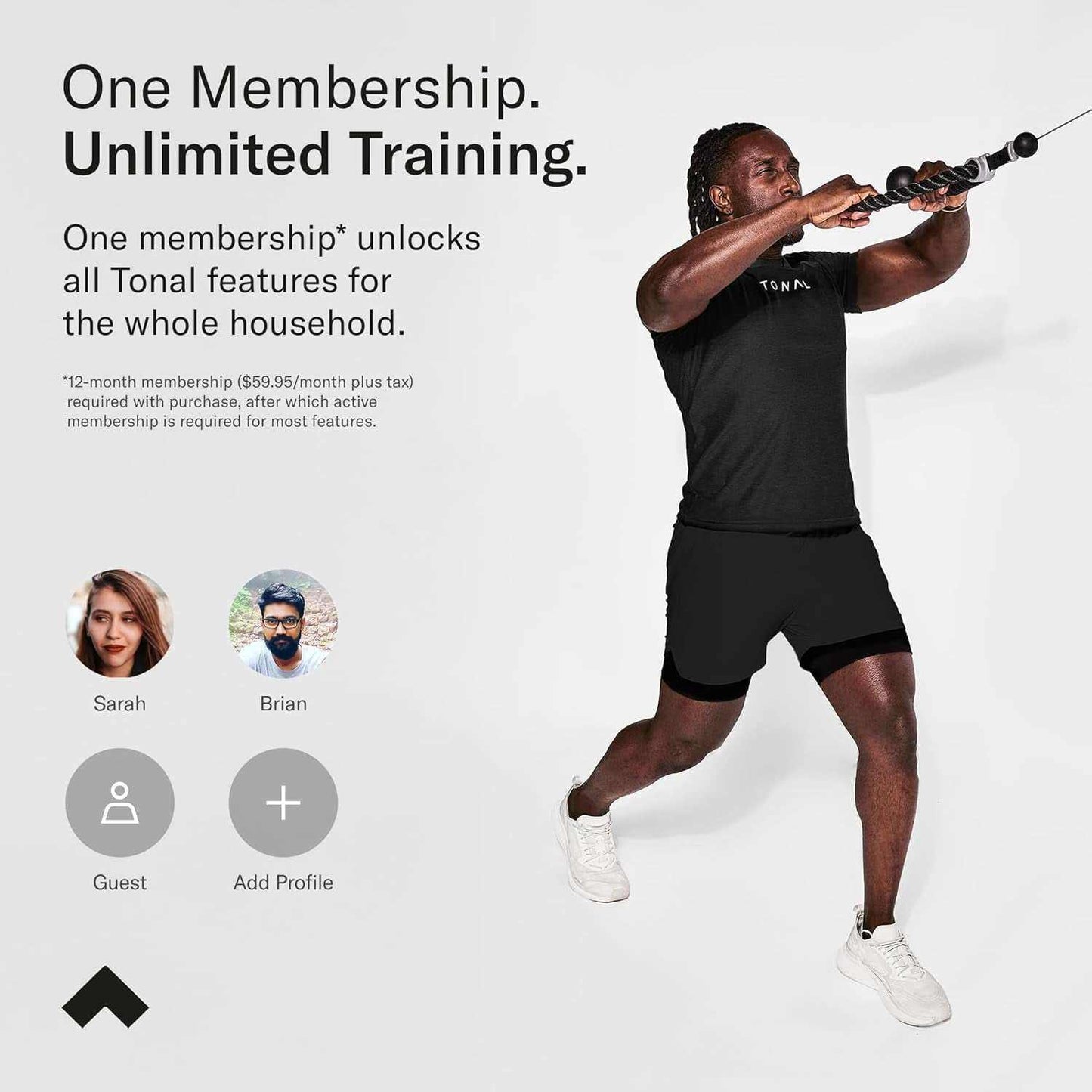 Tonal 2 AI-powered smart home gym wall-mounted with white glove delivery and installation
