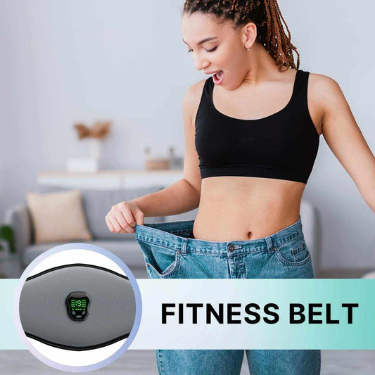 Fitness Belt, Powered Muscle Stimulator for Home Use, for Muscle Conditioning Grey