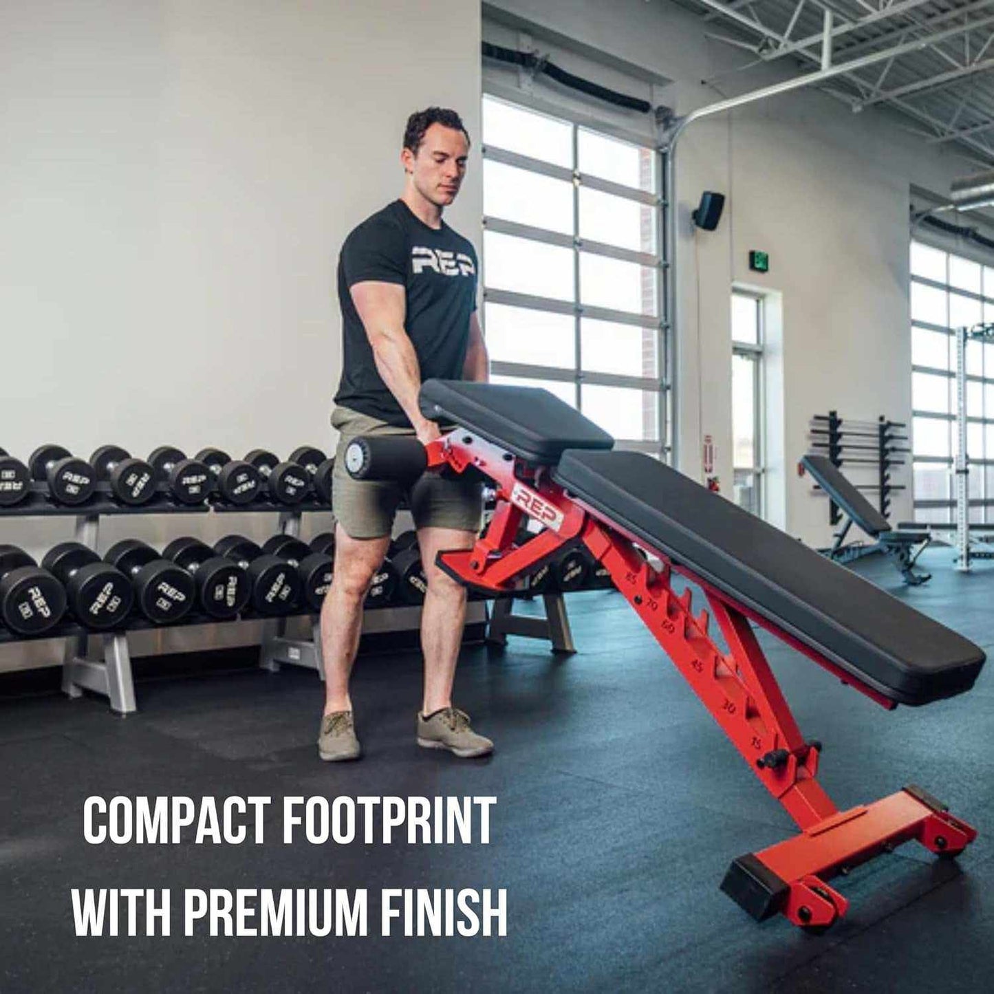 Vitelle AB-3000 FID adjustable fitness bench with heavy-duty steel frame and multi-angle flat incline decline settings
