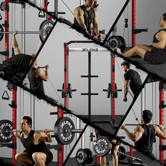 C21 Power Cage with Independent Dual Pulley System, 6-In-1 Multi-Functional Squat Rack for Home Gym, 2000LBS Full Body Workout Power Rack