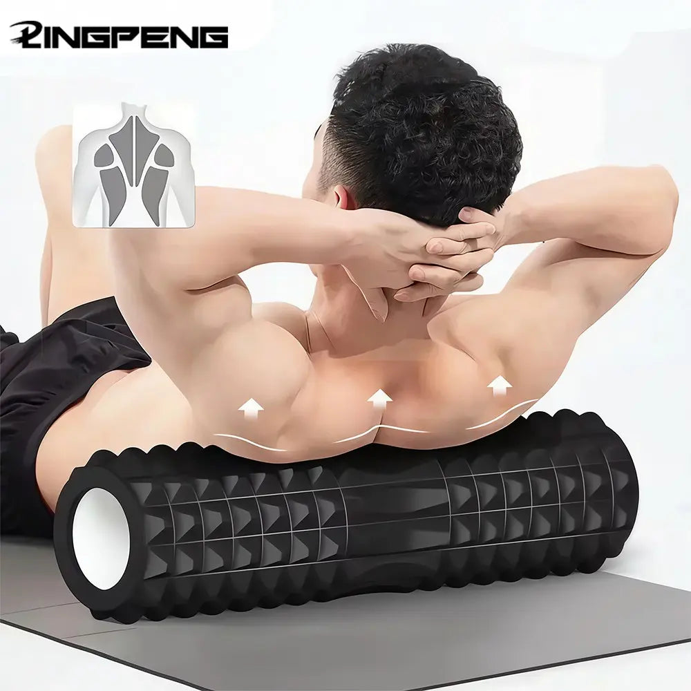 Yoga Roller, High Density Foam Yoga Roller, Muscle Recovery & Stretching Tool, Manual Massage Tool for Home Gym Workout, Home Training Equipment, Core Exercise Equipment, Home Fitness Equipment