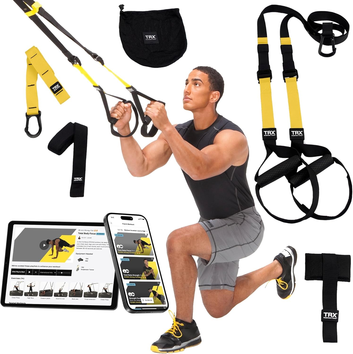 Pro3 Home Gym System – Professional-Grade Suspension Trainer for Strength Training, HIIT, Cardio & Full-Body Workouts, Durable Design with Indoor & Outdoor Anchors