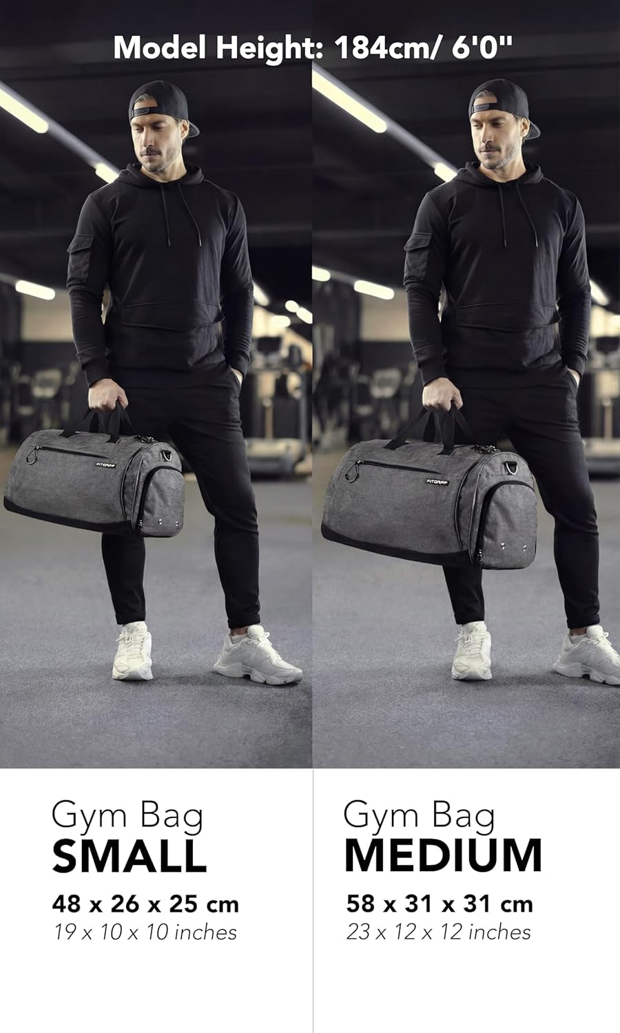 ® Gym Bag for Men & Women with Shoe & Wet Compartment - Duffle Bag for Travel, Sports, Fitness & Workout