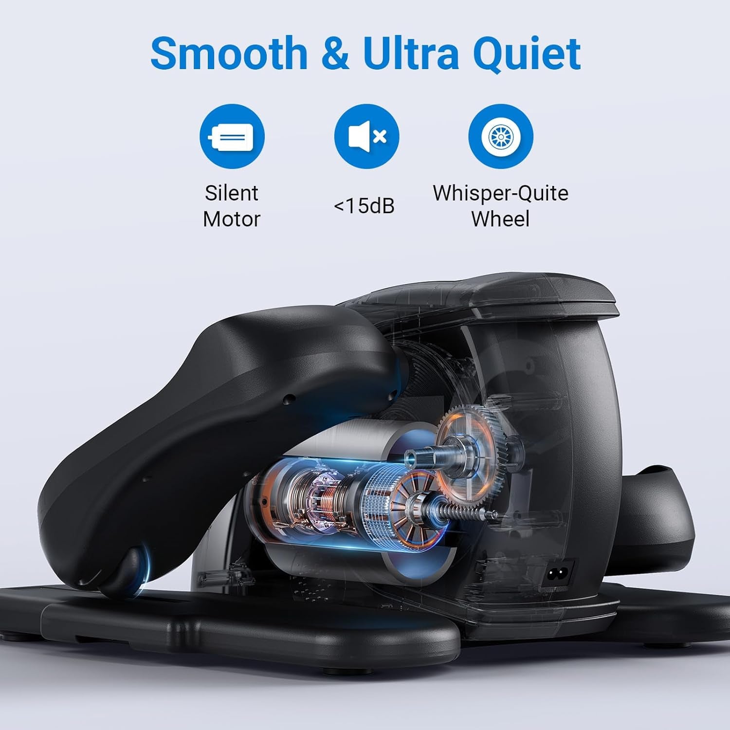 under Desk Elliptical Machine, Elliptical Leg Exerciser as Seen on TV for Seniors Adults Fully Assembled, Elliptical Exercise Machine Portable Electric Pedal with Remote Control&12 Auto Mode