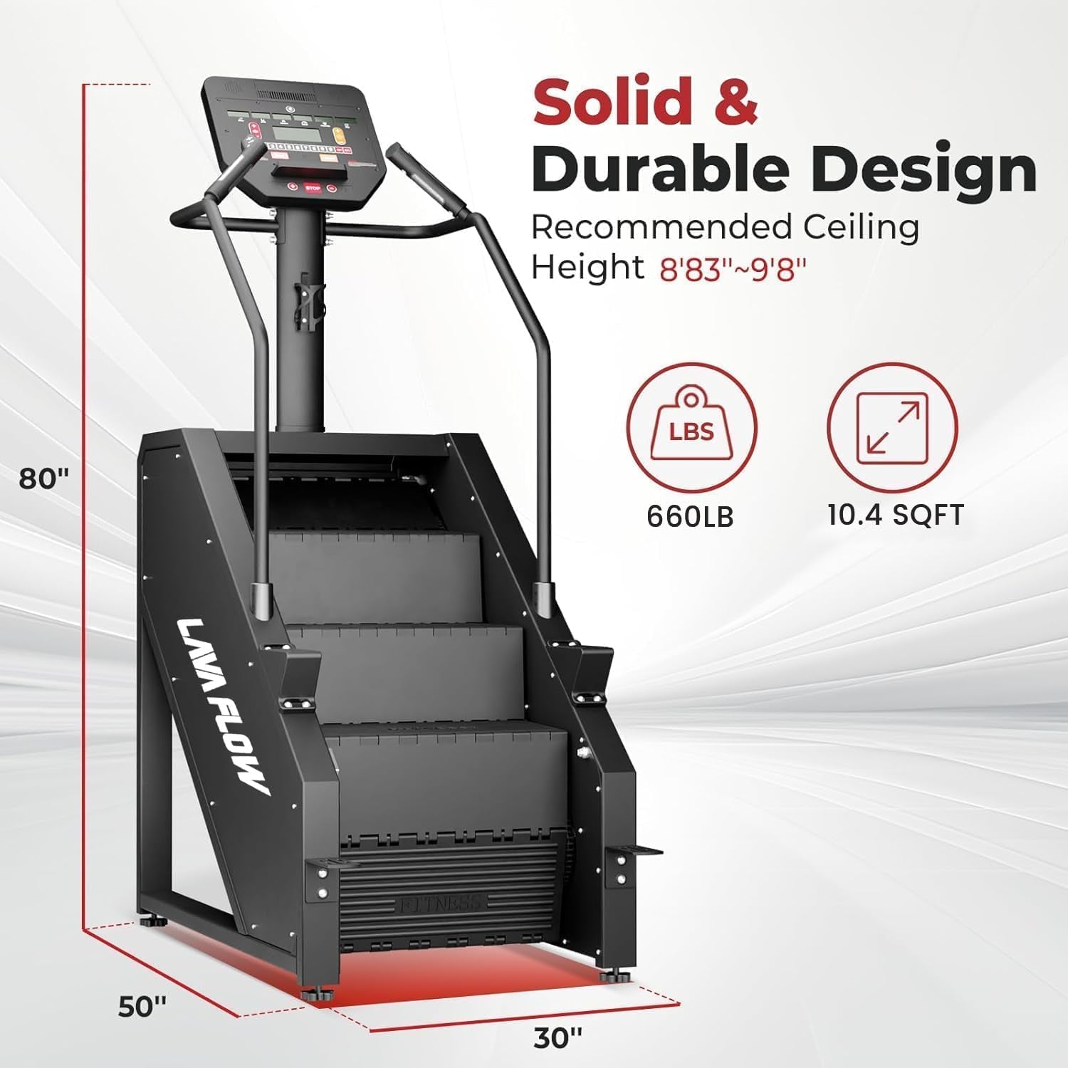 Stair Stepper Machine, Commercial Grade Stair Climber with Bluetooth, Stair Machine for Cardio, 15 Resistance Levels, 24-164 Steps/Min, Exercise Machine with LED Display for Home