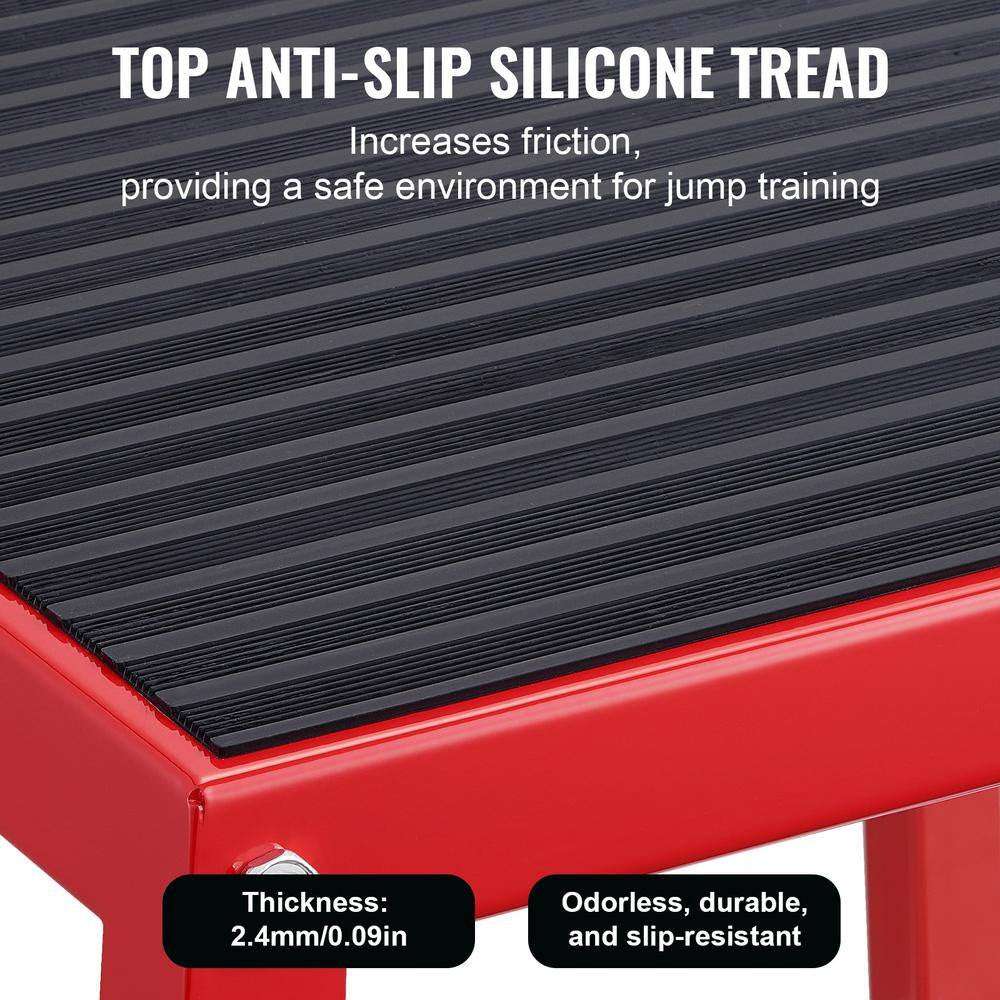 Plyometric Jump Box, 18 In. Plyo Box, Steel Plyometric Platform and Jumping Agility Box, Anti-Slip Fitness Exercise Box