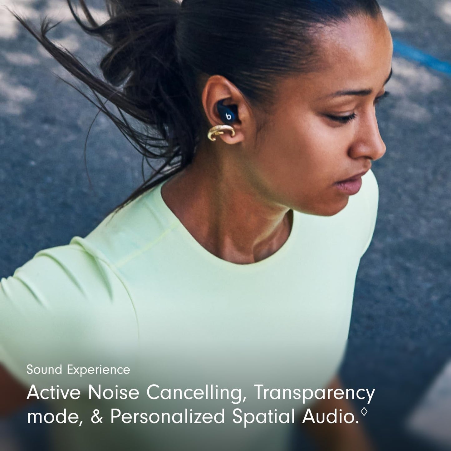 - Power Fit - Wireless Noise-Cancelling Workout Earbuds with Ultimate Secure Fit with Applecare+ (2 Years) - Jet Black