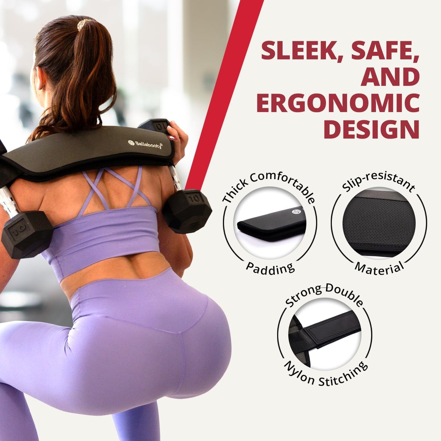 Premium Hip Thrust Belt - Adjustable Exercise Belt for Glutes & Squats, Hip Thrust Pad for Comfort, Versatile Gym Equipment for Home - Weightlifting Belt Support for Women
