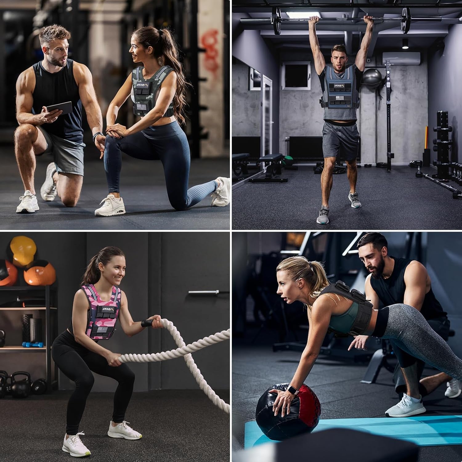 Adjustable Weighted Vest Men 20Lbs/30Lbs/40Lbs Weights with Reflective Stripe, Weight Vest Woman Workout Vest for Strength Training Running Walking