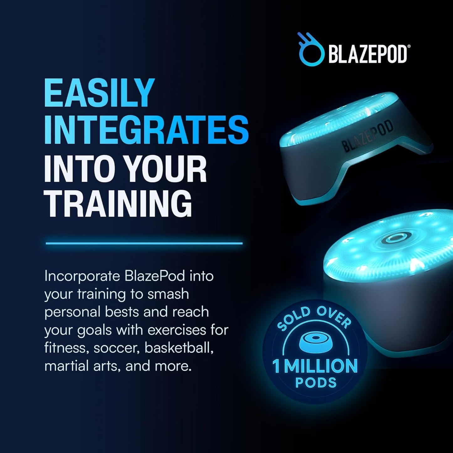 Reaction Training Smart Pods for Speed, Agility & Cognitive Drills - Starter Bundle - App Access Included (4 Pods + 4 X Pod Bases, Functional Adaptors, Suction Cups, Straps)