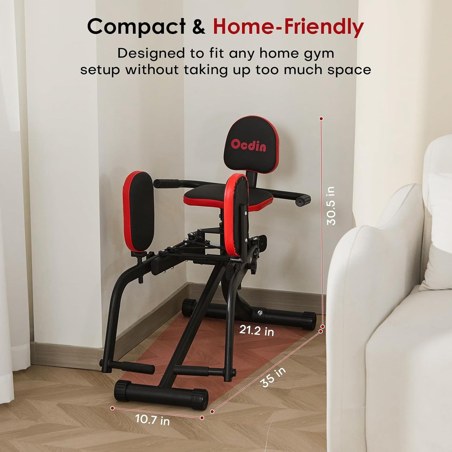 Hip Abductor Adductor Machine for Home Gym, Inner and Outer Thigh and Glute Workout System