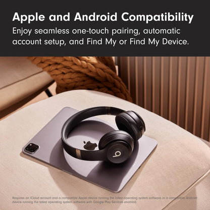 Solo 4 Wireless On-Ear Bluetooth Headphones with Up to 50-Hour Battery Life, Ultra-Lightweight Design, and Enhanced Sound Quality, Compatible with Apple and Android - Matte Black