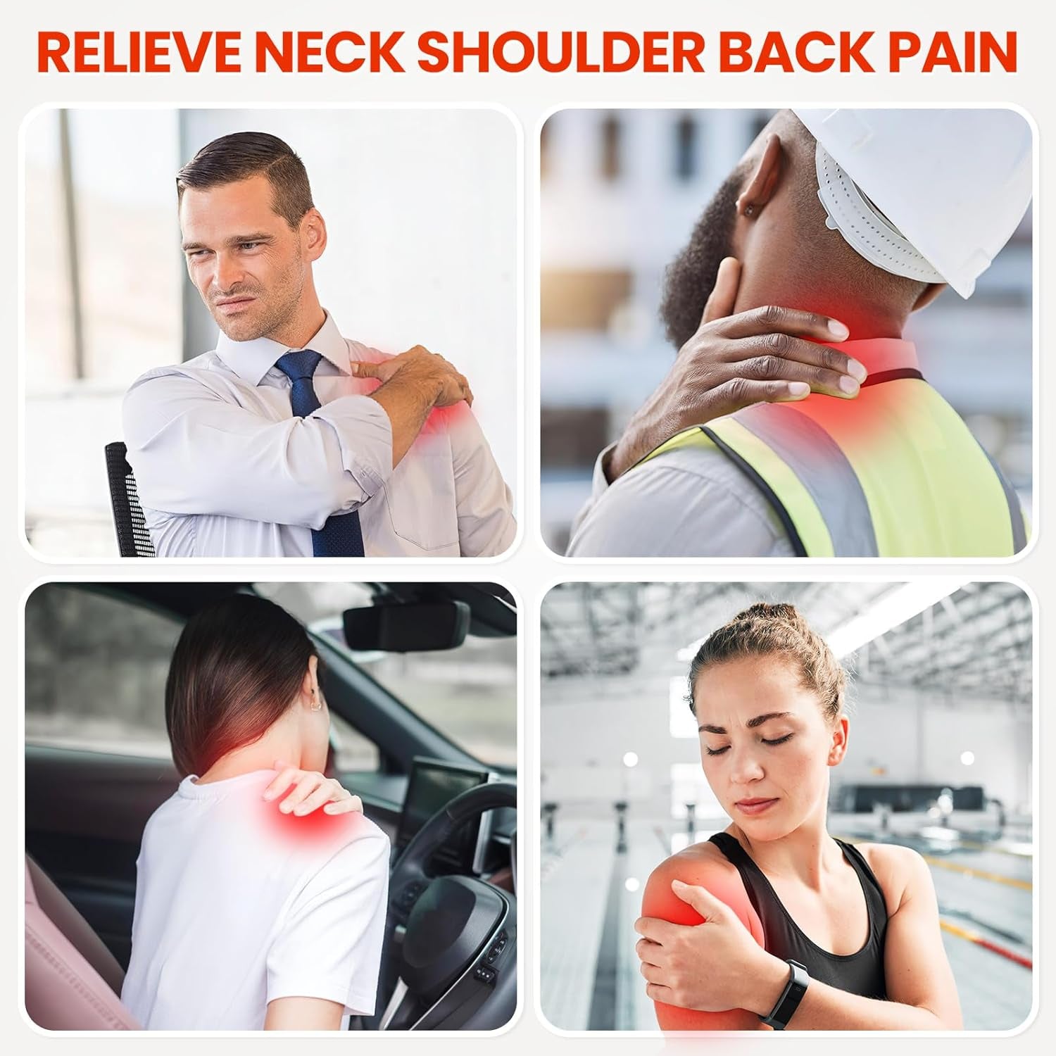 Red Light Therapy for Shoulder Pain Relief, Infrared Light Therapy for Body, Improve Joint Muscle, 660Nm & 850Nm Red Light Shoulder Wrap, Black1