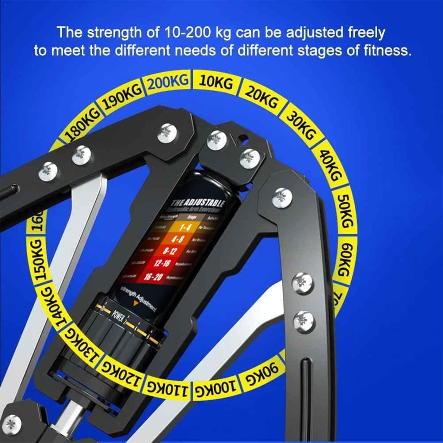 Twister Arm Exerciser - Adjustable 22-440Lbs Hydraulic Power, Home Chest Expander, Shoulder Muscle Training Fitness Equipment, Arm Enhanced Exercise Strengthener.
