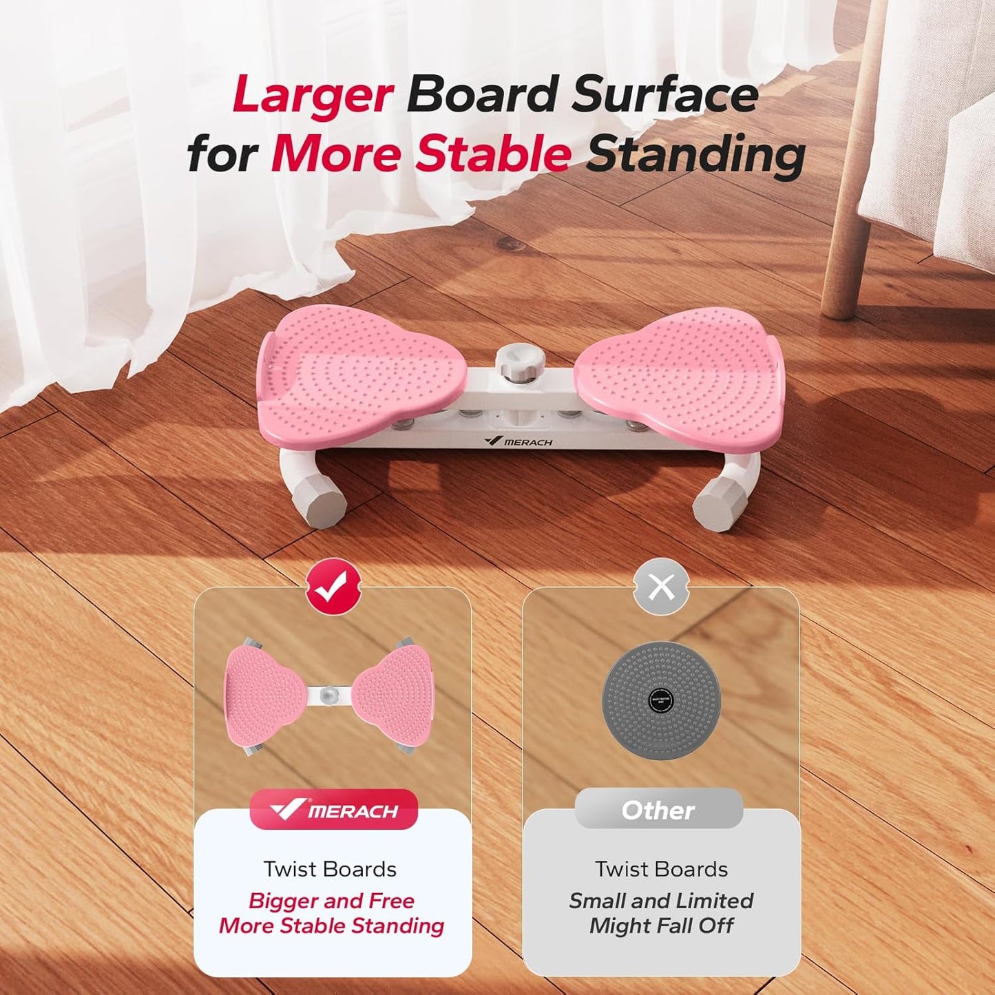 Waist Twister Machine Exercise, Ab Twist Board with 300 Lbs Weight Capacity, Abs Workout for Slim Waist and Core Ab Exercise, Noiseless Home Gym Equipment for Women Men