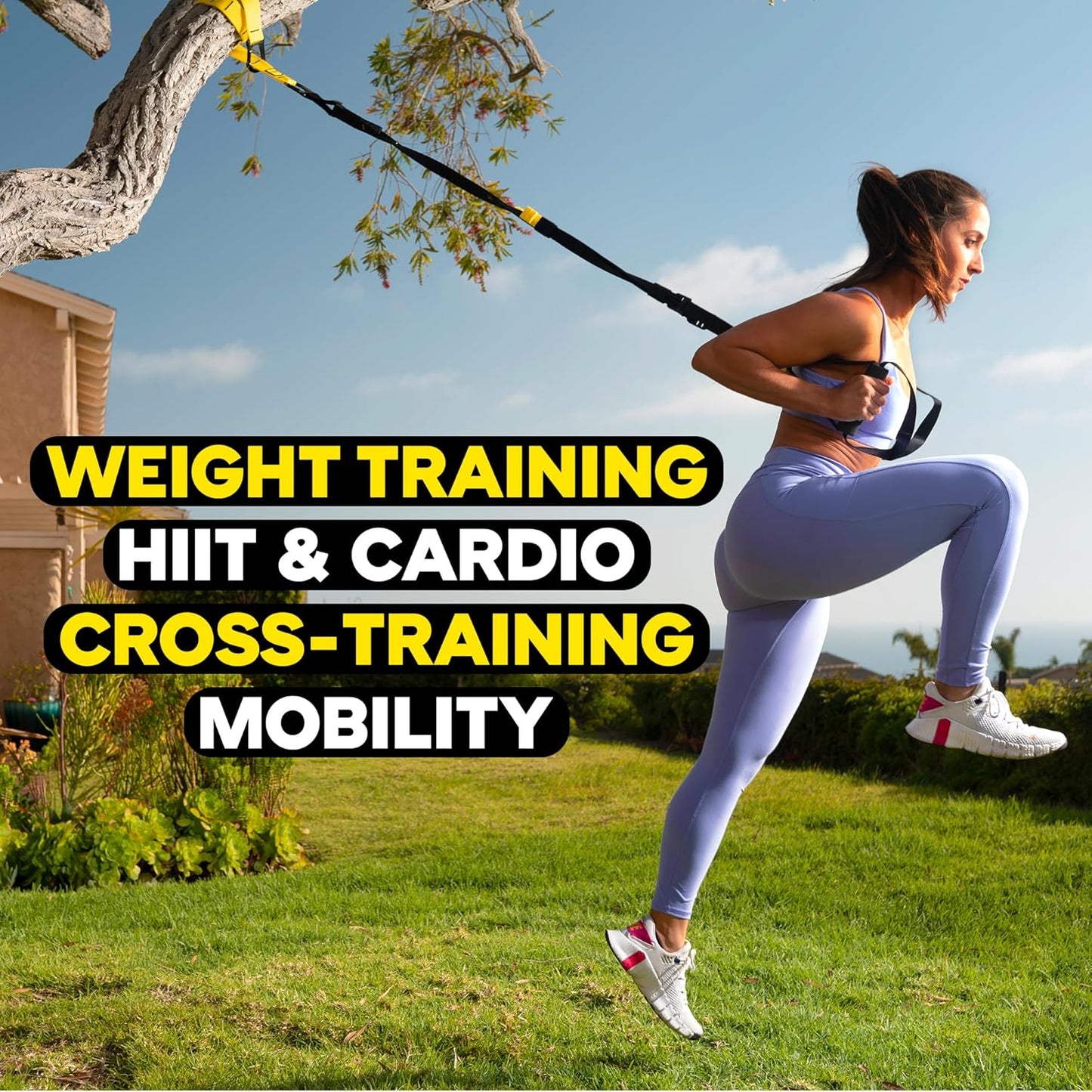 Pro3 Home Gym System – Professional-Grade Suspension Trainer for Strength Training, HIIT, Cardio & Full-Body Workouts, Durable Design with Indoor & Outdoor Anchors