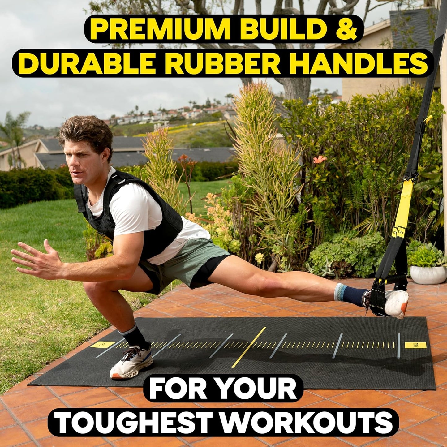 Pro3 Home Gym System – Professional-Grade Suspension Trainer for Strength Training, HIIT, Cardio & Full-Body Workouts, Durable Design with Indoor & Outdoor Anchors