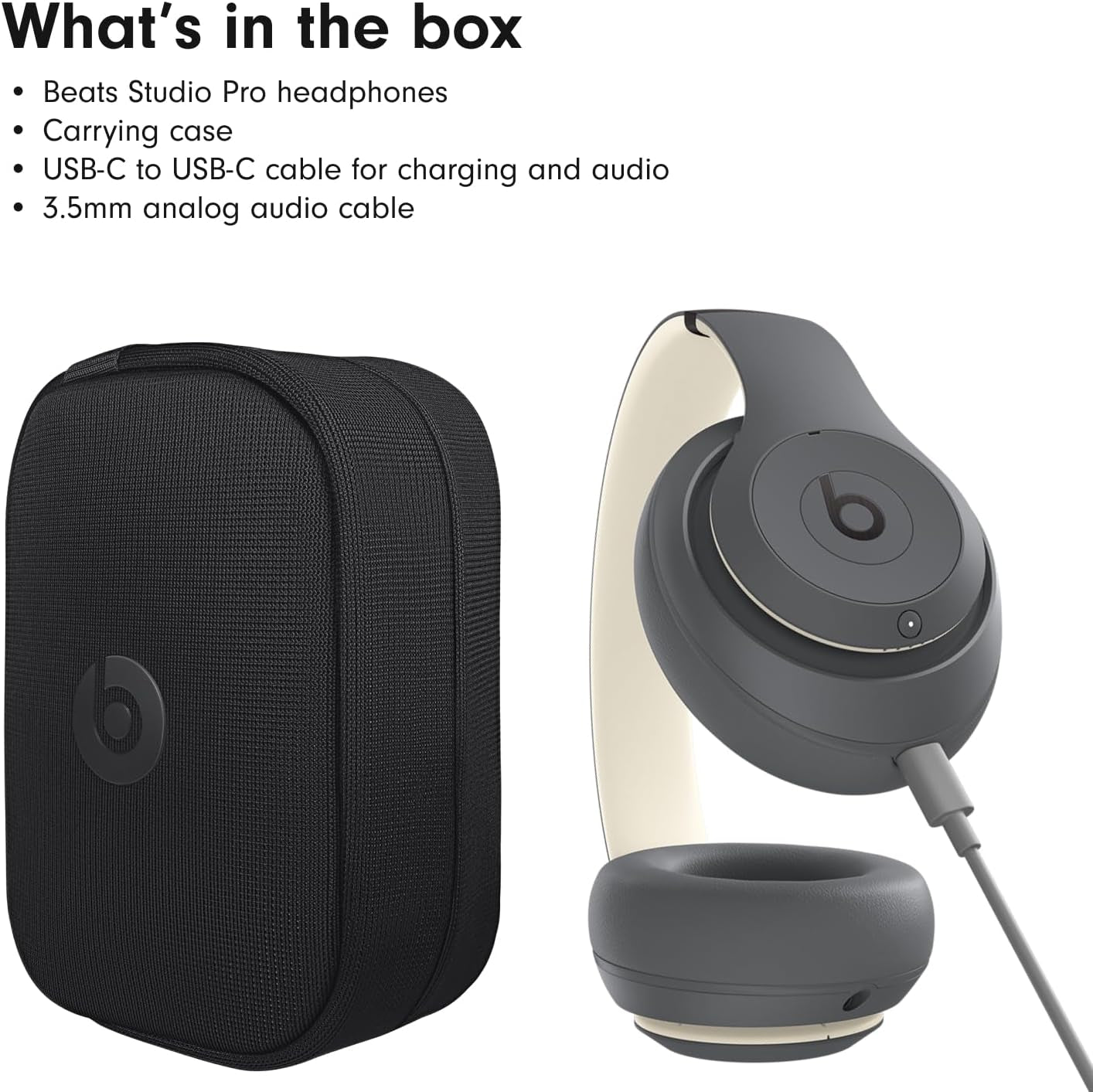 Studio Pro - Premium Wireless Over-Ear Headphones- up to 40-Hour Battery Life, Active Noise Cancelling, USB-C Lossless Audio, Apple & Android Compatible - Amazon Exclusive Sand Gray