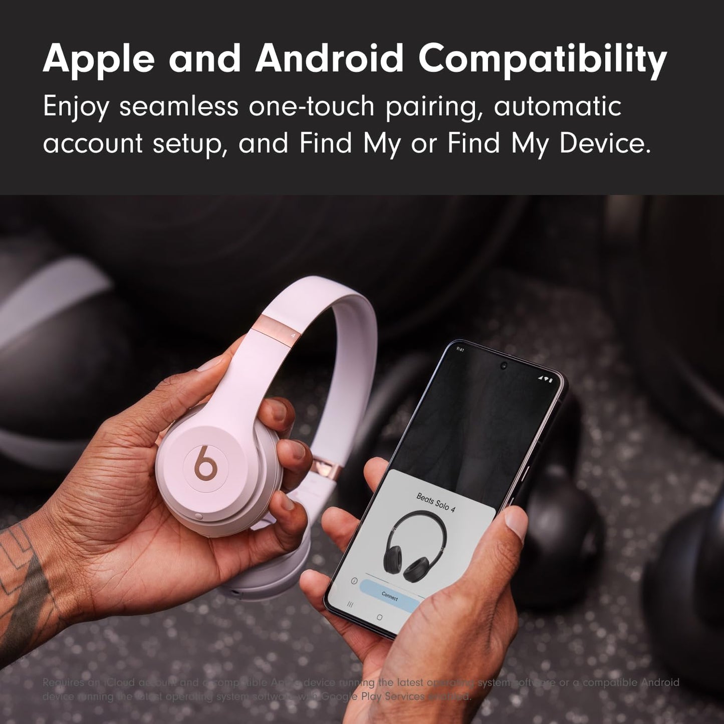 Solo 4 Wireless On-Ear Bluetooth Headphones - Up to 50 Hours Battery Life, Ultra-Lightweight Comfort, Enhanced Sound Quality, Compatible with Apple and Android - Cloud Pink