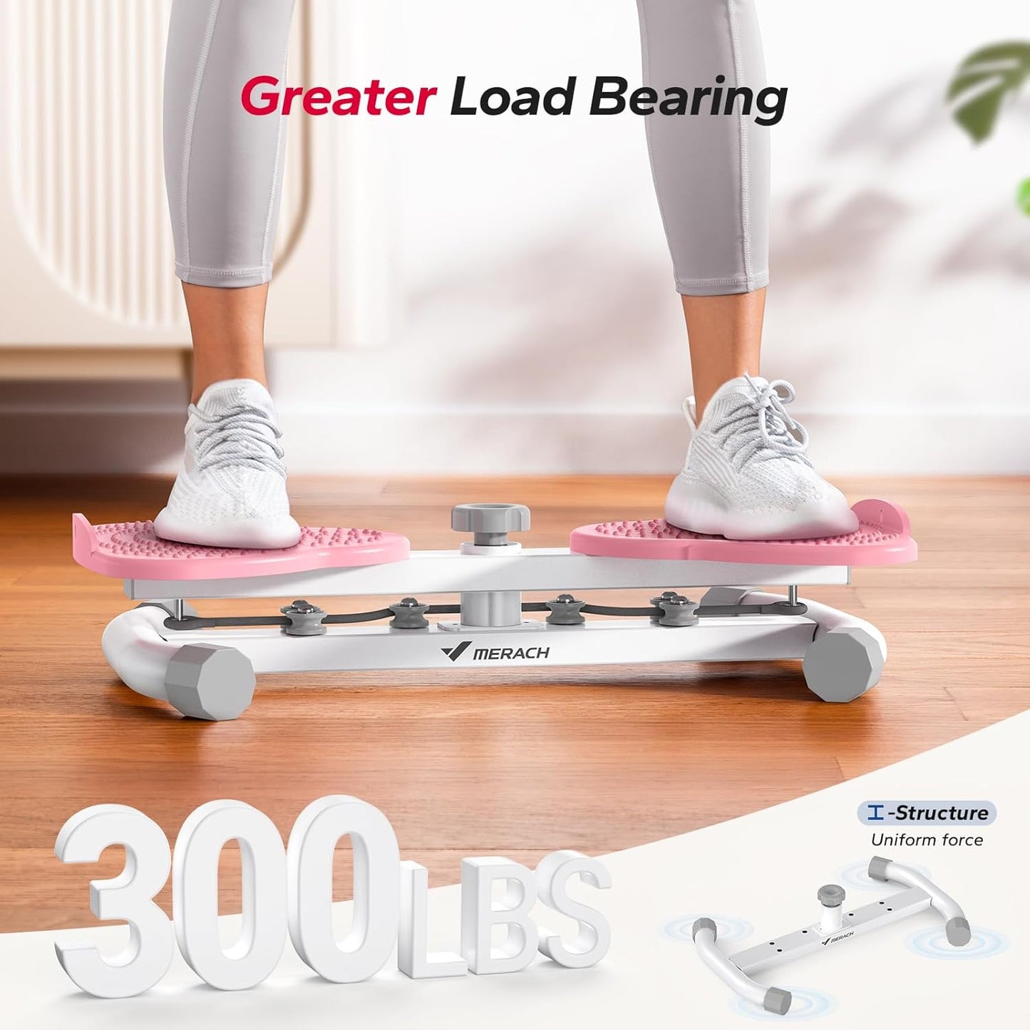 Waist Twister Machine Exercise, Ab Twist Board with 300 Lbs Weight Capacity, Abs Workout for Slim Waist and Core Ab Exercise, Noiseless Home Gym Equipment for Women Men