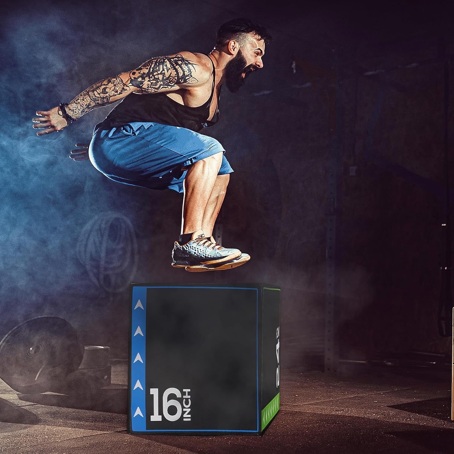 3-In-1 Foam Plyometric Jump Box for Home Gym with Multiple Height Options – Versatile Plyo with Non-Slip Surface for Strength, HIIT, Step-Ups, and Agility Training
