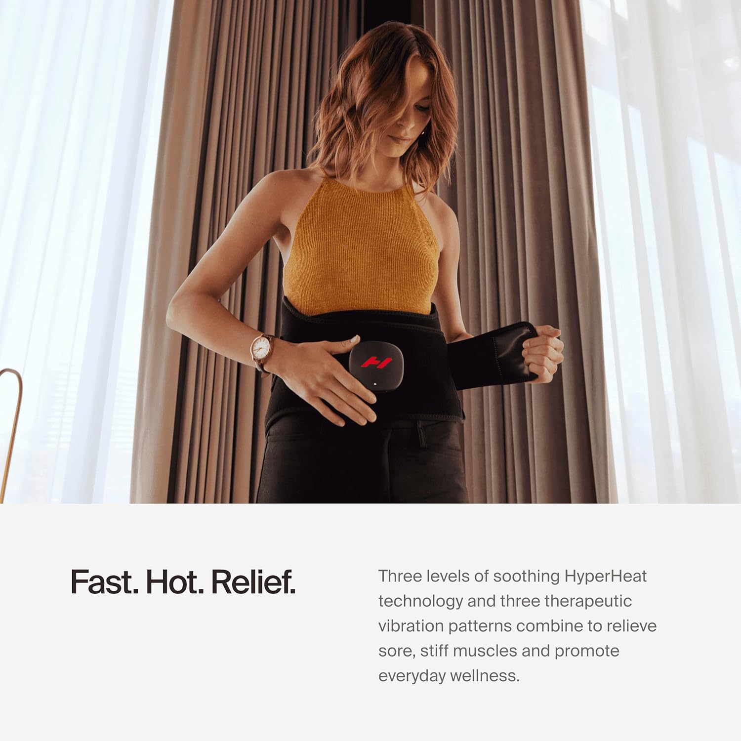 Venom 2 Back Wrap - Provides Advanced Heat and Vibration for Pain, Soreness and Inflammation