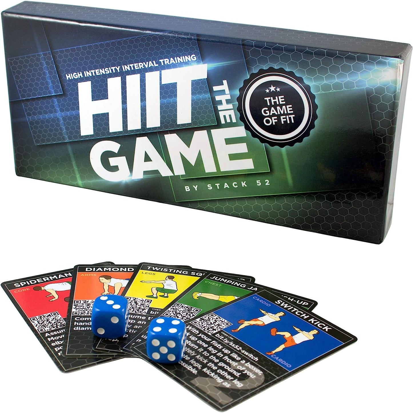 HIIT Interval Workout Game. Designed by Military Fitness Expert. Video Instructions Included. Bodyweight Exercises, No Equipment Needed. Fun and Motivating Training Program.