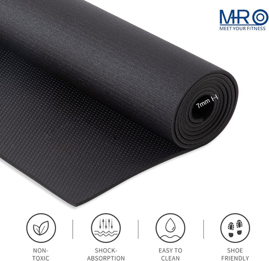 Extra Large Exercise Mat for Home Gym, 8'X4.5'/7'X4.5'/6'X4.5'(7Mm) Workout Mats for Gym Flooring, Non-Slip, Extra Thick Durable Cardio Mat, Ideal for Plyo, Weights, MMA, Jump Rope -Shoe Friendly