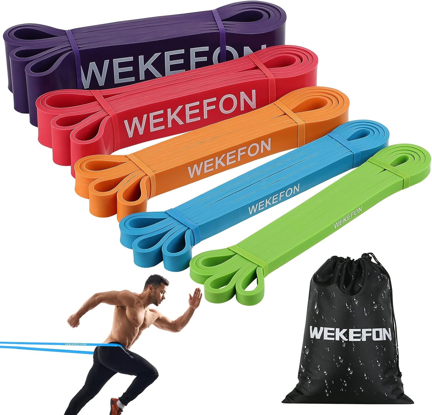 Resistance Bands Set, Pull up Assist Bands - Stretch Resistance Band - Mobility Band Powerlifting Exercise Bands for Resistance Training, Physical Therapy, Home Workouts