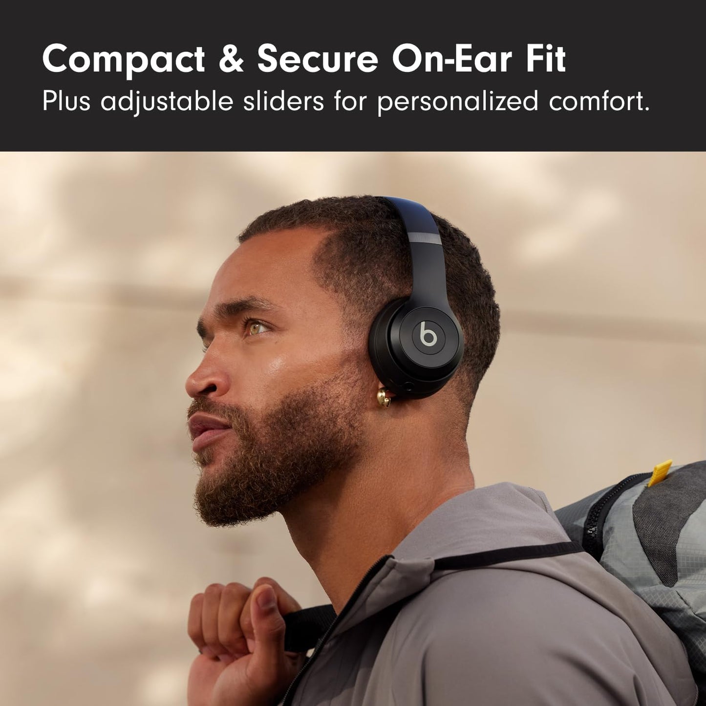 Solo 4 Wireless On-Ear Bluetooth Headphones with Up to 50-Hour Battery Life, Ultra-Lightweight Design, and Enhanced Sound Quality, Compatible with Apple and Android - Matte Black
