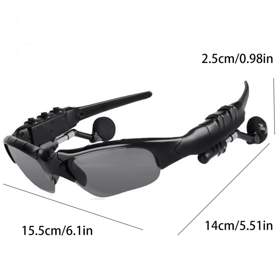 Sunglasses Earphone Wireless Headset with Mic Smart Glasses Earbuds Stereo Sport Sunglasses Headphone for Driving Cycling